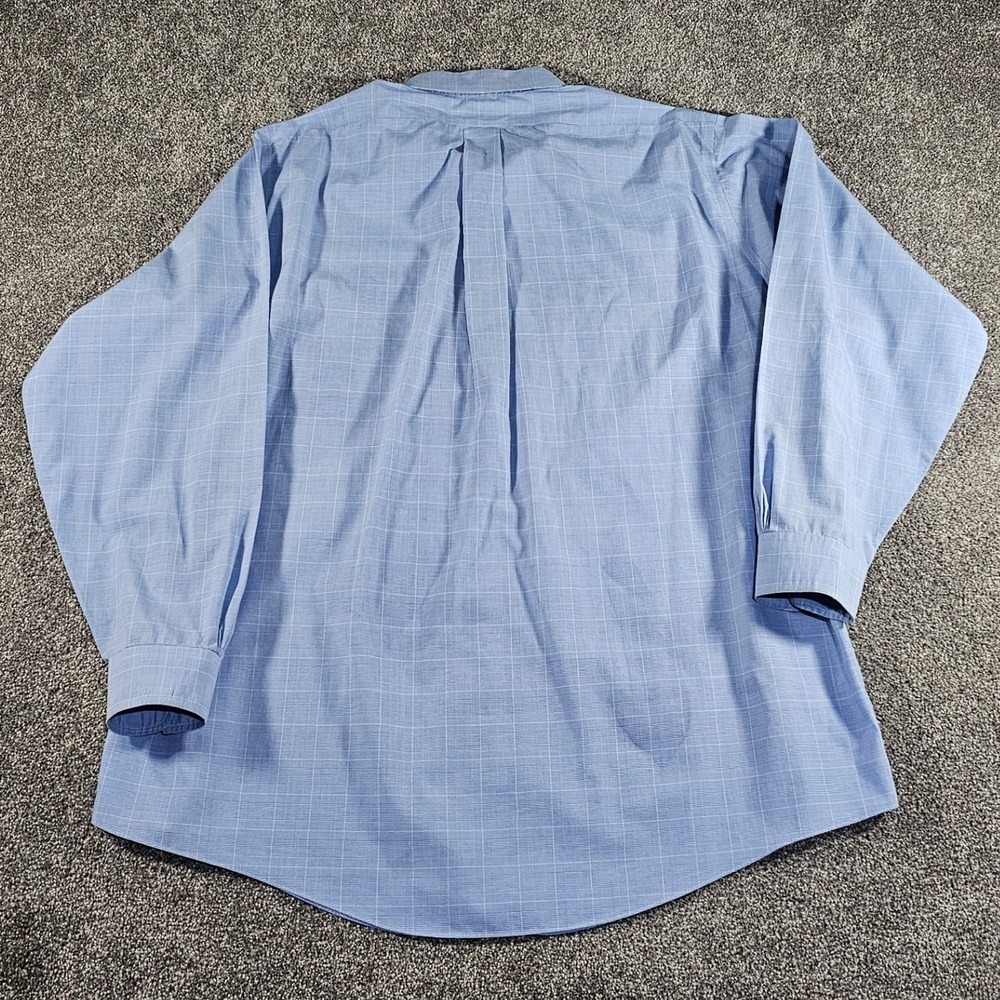Brooks Brothers Shirt Mens 17.5 34/35 Blue Glen Plaid Traditional Fit Non-Iron - Picture 8 of 11